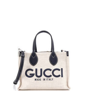 Gucci Logo Shopper Tote Printed Canvas #203883G17B